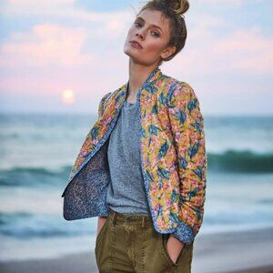 Anthropologie Waverly Quilted Jacket Size M